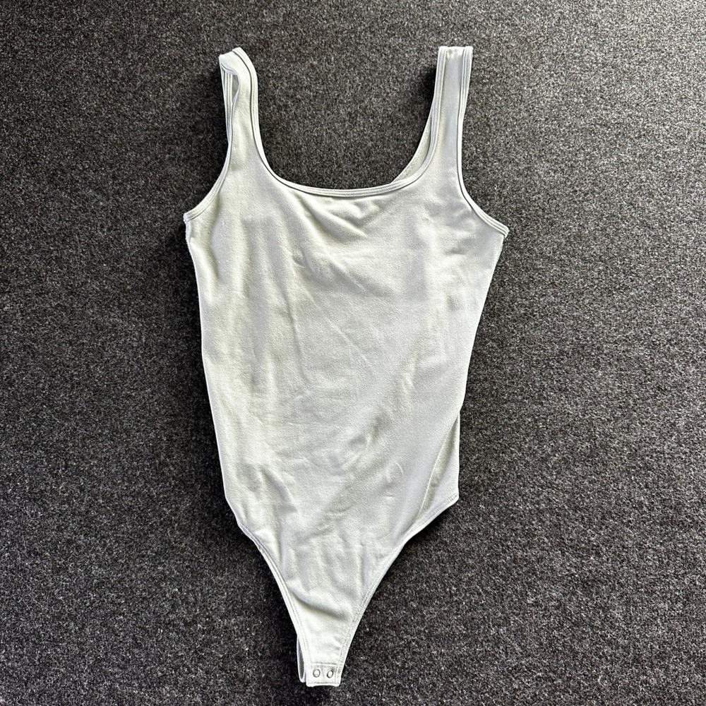 Abercrombie & Fitch Soft AF Collection Sage Green Scoop Neck Bodysuit Small